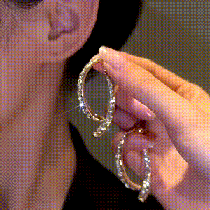 Fishtail cross stone & metal earrings
